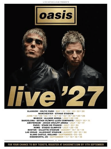Oasis Back for More: Live&nbsp;'27